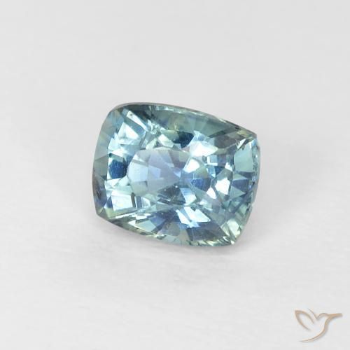 Saphir Sarcelle naturelle Coussin, 0.66 ct, VVS-VS