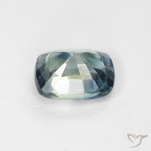 Saphir Sarcelle naturelle Coussin, 0.74 ct, VVS-VS
