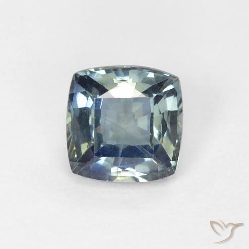 0.89ct Naturel Sarcelle Saphir, Coussin, VS
