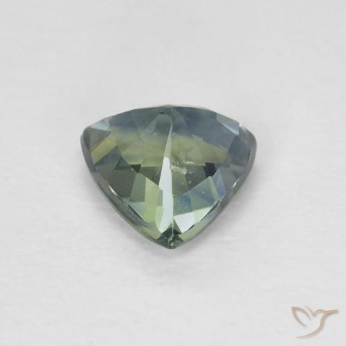 Saphir Sarcelle naturelle Trillion, 0.68 ct, VS