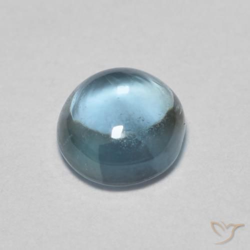 Saphir Vert bleu grisâtre naturelle Tour, 0.51 ct, Transparent