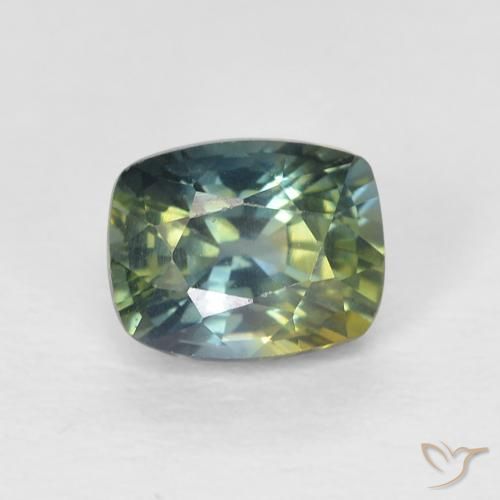 0.85ct Naturel Multicolore Saphir, Coussin, VVS-VS