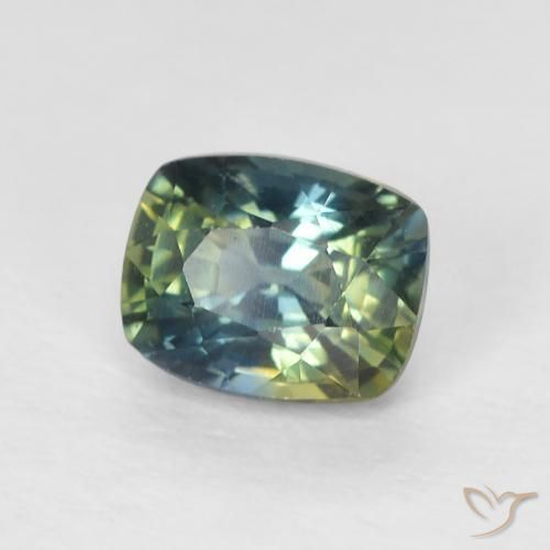 Saphir Multicolore naturelle Coussin, 0.85 ct, VVS-VS