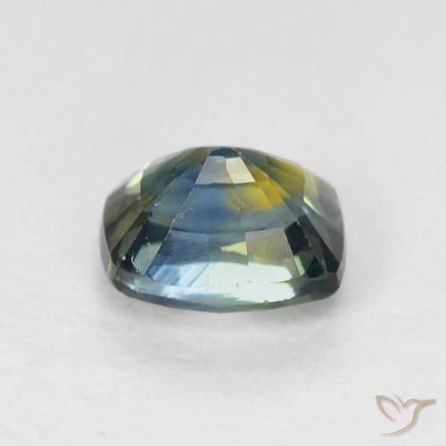 Saphir Multicolore naturelle Coussin, 0.85 ct, VVS-VS