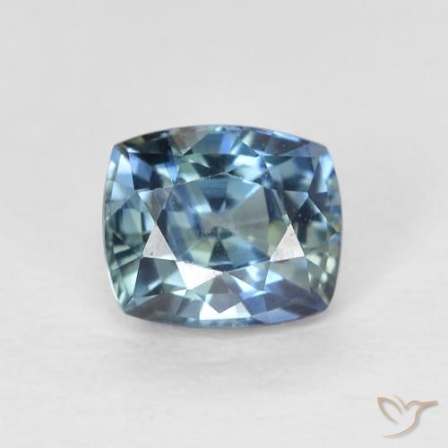 0.86ct Naturel Sarcelle Saphir, Coussin, VVS-VS