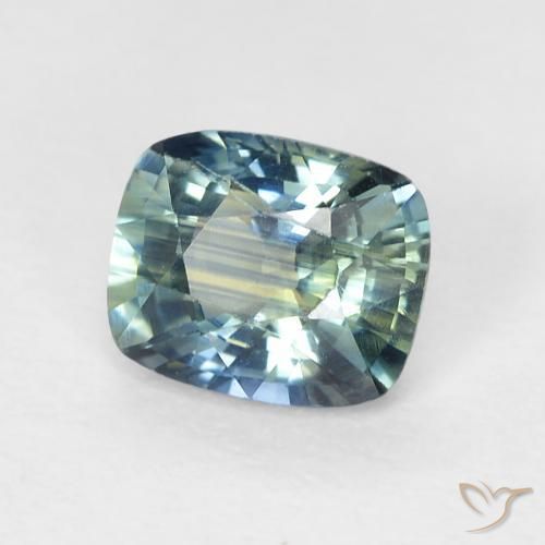 Saphir Multicolore naturelle Coussin, 0.78 ct, VVS-VS