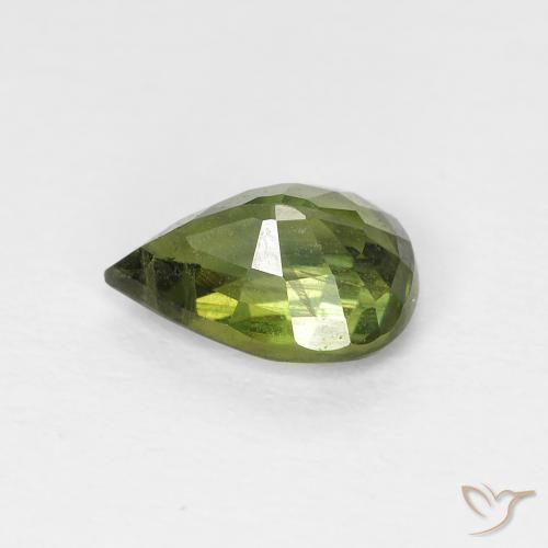 Saphir Medium Light Green naturelle En forme de poire, 0.97 ct, VS