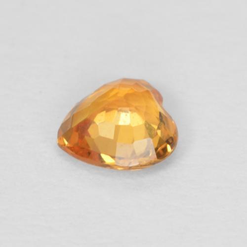 Saphir Orange vif naturelle Forme de coeur, 0.38 ct, VVS-VS