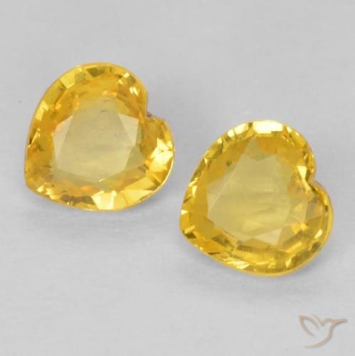 Shop natural 0.78ct Doré Saphir gems, Cœur, from Tanzanie at GemSelect. In stock, global shipping!