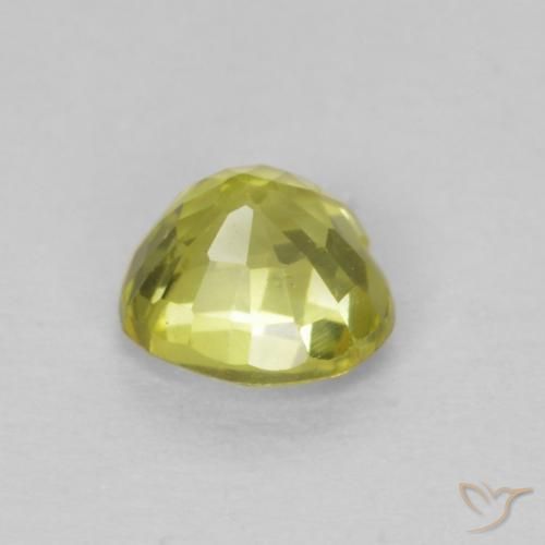Saphir Jaune clair naturelle Cœur, 0.51 ct, VS