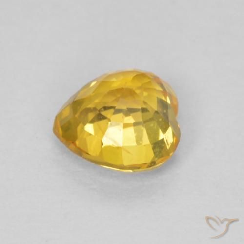 Saphir Doré naturelle Cœur, 0.54 ct, VVS