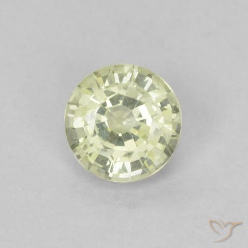 0.37ct Naturel Blanc verdâtre Saphir, Tour, VVS