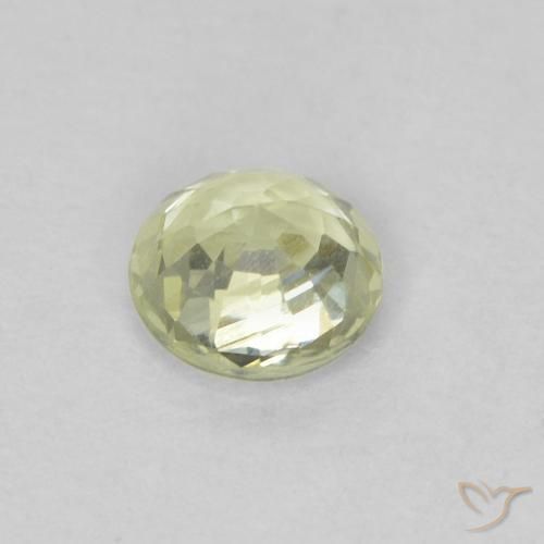 Saphir Blanc verdâtre naturelle Tour, 0.37 ct, VVS