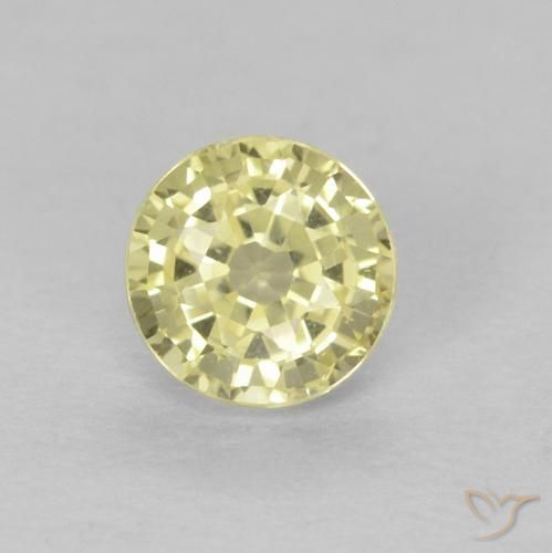 0.49ct Naturel Medium Light-Yellow Saphir, Tour, VVS