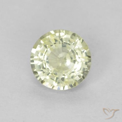 Saphir Jaune verdâtre très clair naturelle Tour, 0.46 ct, VVS