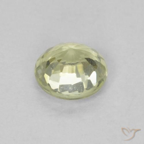 Saphir Jaune verdâtre très clair naturelle Tour, 0.46 ct, VVS