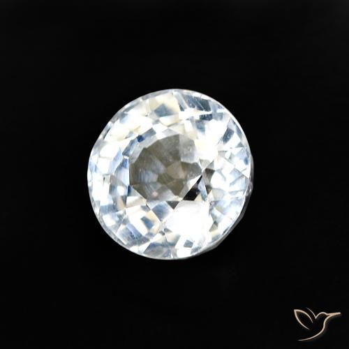 Saphir Blanc bleuâtre naturelle Tour, 0.58 ct, VVS-VS