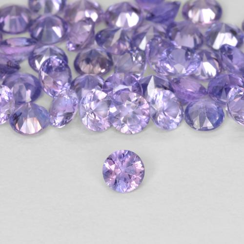 Saphir Violet rosâtre léger naturelle Tour, 0.11 ct, VS