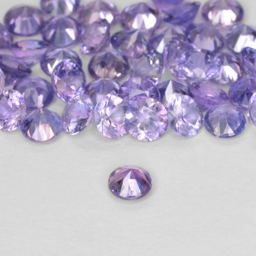 Saphir Violet rosâtre léger naturelle Tour, 0.11 ct, VS