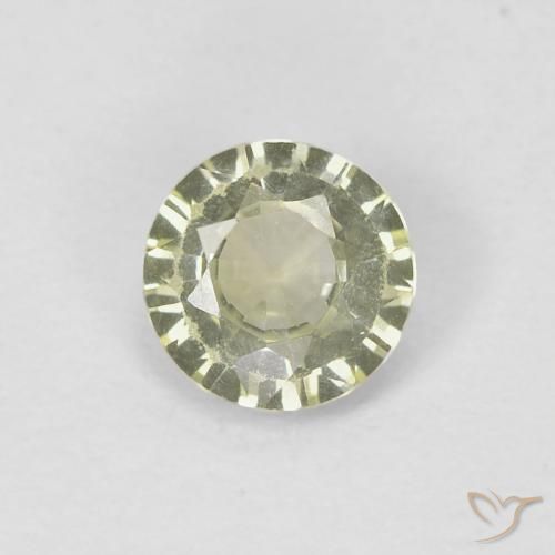 0.41ct Naturel Jaune gris moyen Saphir, Tour, VVS-VS
