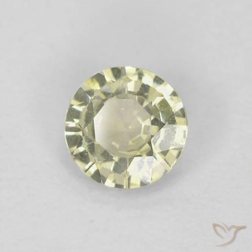 Saphir Jaune gris moyen naturelle Tour, 0.41 ct, VVS-VS