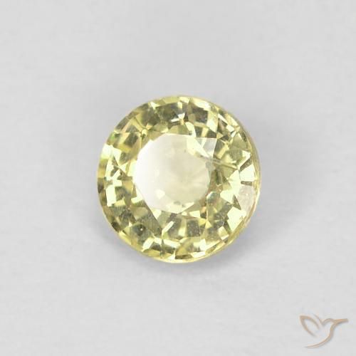 Saphir Jaune pâle naturelle Tour, 0.41 ct, VS