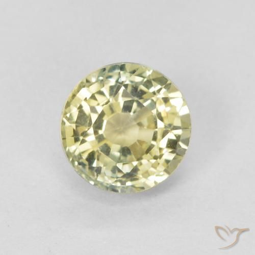 0.46ct Naturel Medium Light-Yellow Saphir, Tour, VVS