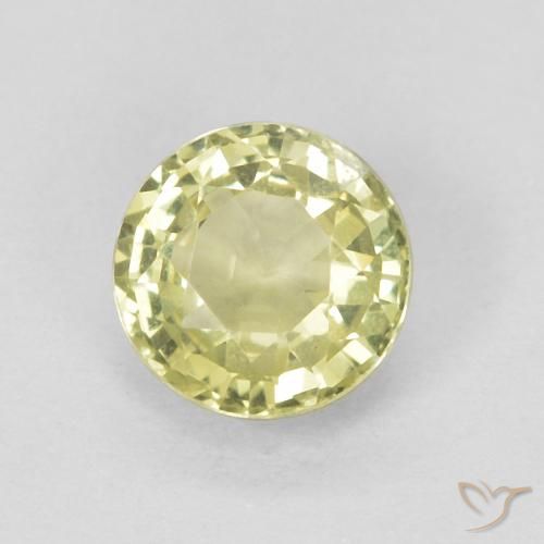 0.50ct Naturel Jaune moyen Saphir, Tour, VVS