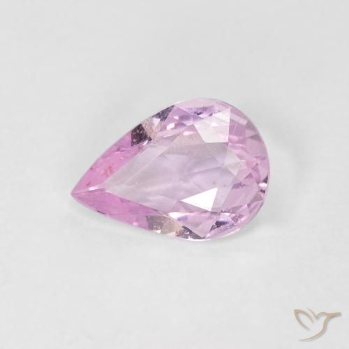 Saphir Pourpre moyen naturelle En forme de poire, 0.52 ct, VVS-VS