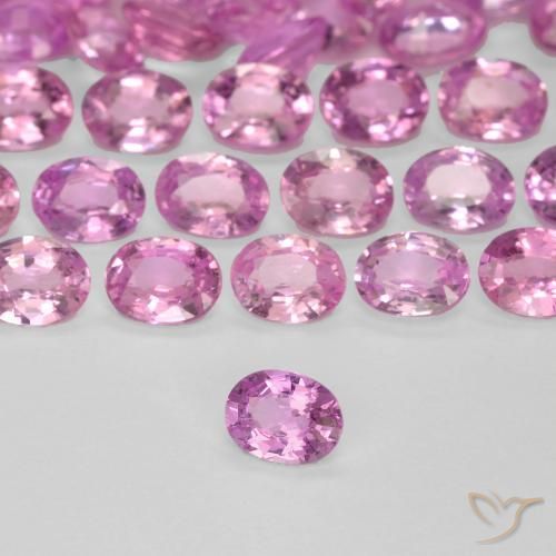 Saphir Rose vif naturelle ovale, 0.21 ct, VVS-VS