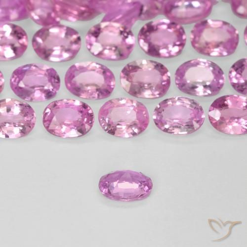 Saphir Rose vif naturelle ovale, 0.21 ct, VVS-VS