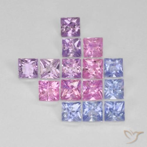 Shop natural 1.41ct Multicolore Saphir gems, Carré, from Tanzanie at GemSelect. In stock, global shipping!