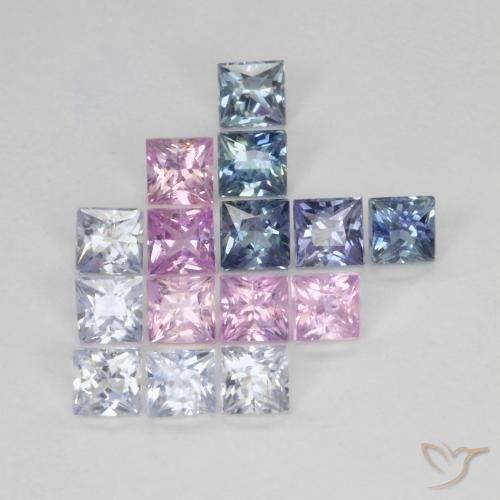 Shop natural 1.47ct Multicolore Saphir gems, Carré, from Tanzanie at GemSelect. In stock, global shipping!