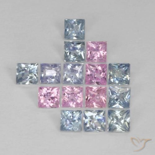 Shop natural 1.42ct Multicolore Saphir gems, Carré, from Tanzanie at GemSelect. In stock, global shipping!