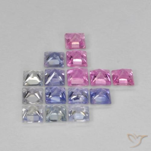 Shop natural 1.36ct Multicolore Saphir gems, Carré, from Tanzanie at GemSelect. In stock, global shipping!