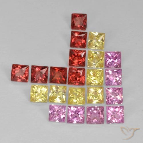 Shop natural 2.25ct Multicolore Saphir gems, Carré, from Tanzanie at GemSelect. In stock, global shipping!