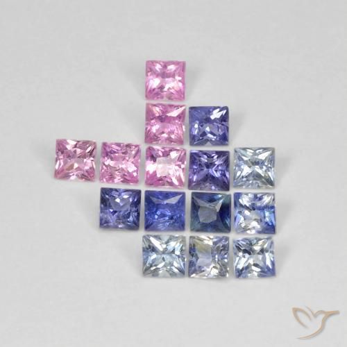 Shop natural 1.40ct Multicolore Saphir gems, Carré, from Tanzanie at GemSelect. In stock, global shipping!