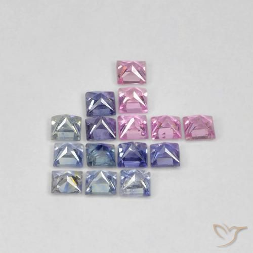 Shop natural 1.40ct Multicolore Saphir gems, Carré, from Tanzanie at GemSelect. In stock, global shipping!
