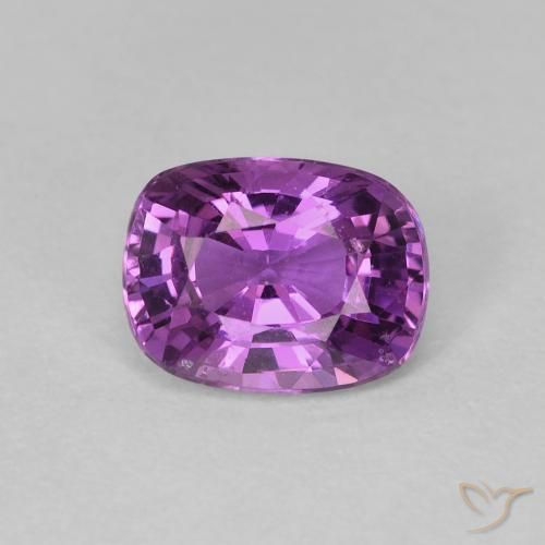 1.25ct Naturel Raisin rosâtre Saphir, Coussin, VVS-VS