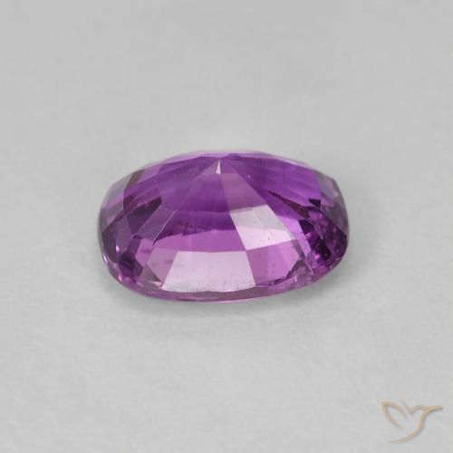 Saphir Raisin rosâtre naturelle Coussin, 1.25 ct, VVS-VS