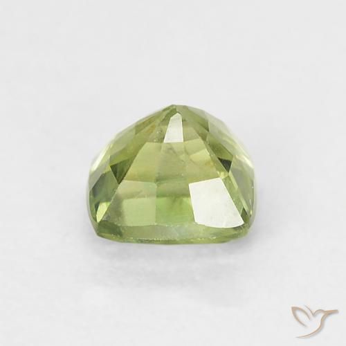 Saphir Vert clair naturelle Coussin, 0.54 ct, VS-SI