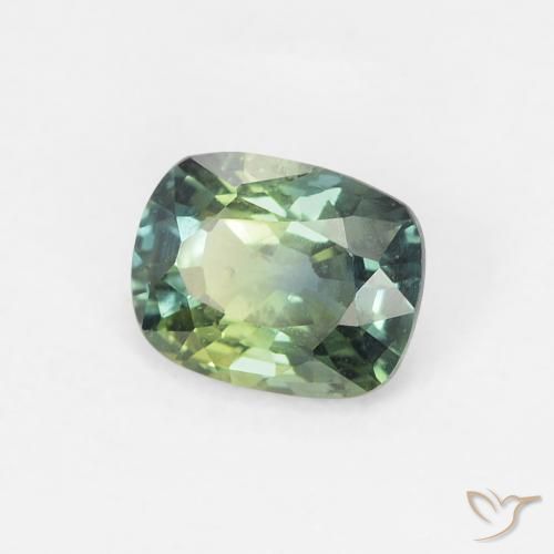 Saphir Multicolore naturelle Coussin, 0.63 ct, VS