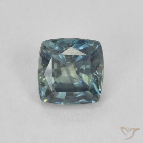 0.88ct Naturel Sarcelle Saphir, Coussin, VS