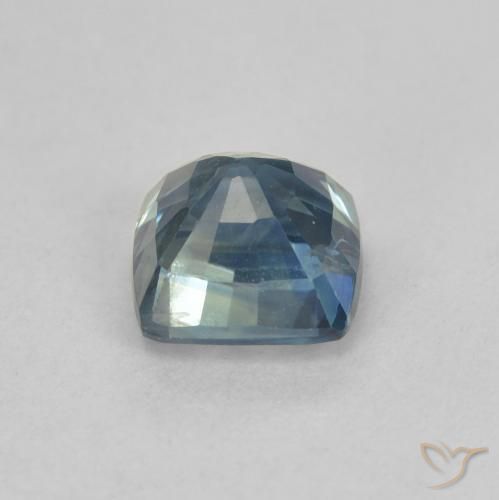 Saphir Sarcelle naturelle Coussin, 0.88 ct, VS