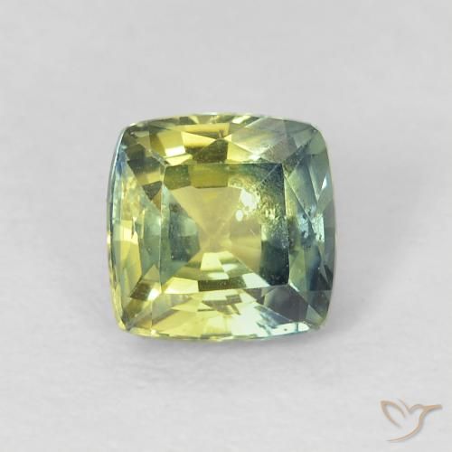 0.87ct Naturel Multicolore Saphir, Coussin, VS