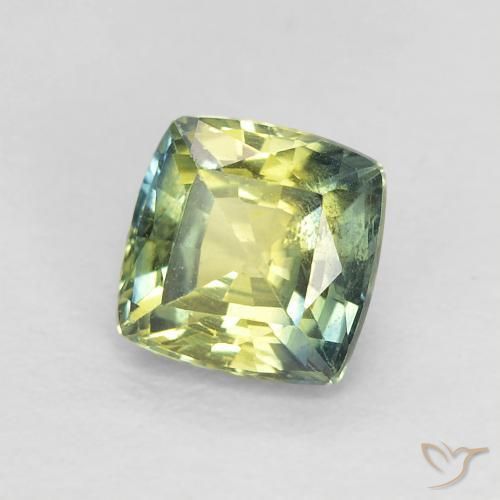Saphir Multicolore naturelle Coussin, 0.87 ct, VS