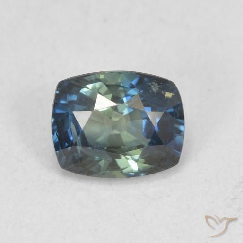 0.83ct Naturel Sarcelle Saphir, Coussin, VS