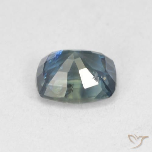Saphir Sarcelle naturelle Coussin, 0.83 ct, VS