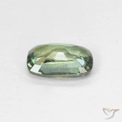 Saphir Vert clair naturelle Coussin, 1.00 ct, VVS-VS