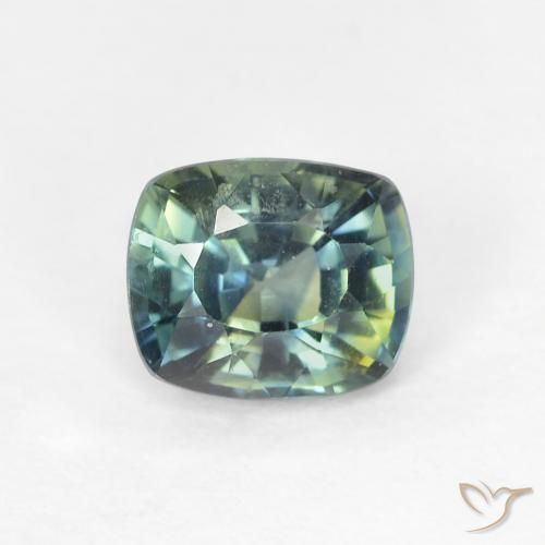 0.90ct Naturel Multicolore Saphir, Coussin, VVS-VS
